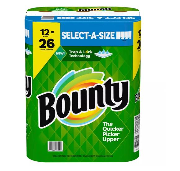 BOUNTY S-A-S 108 SHEET 12 CASE INDIVDUALLY WRAPPED